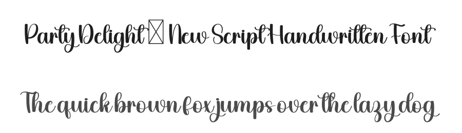Party Delight – New Script Handwritten Font by freshtypeink — Script Handwritten Font