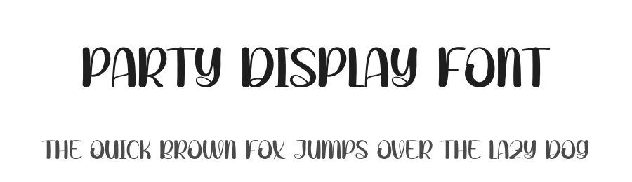 Party Display Font by andikastudio — Display Font