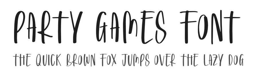 Party Games Font by glorytype — Script Handwritten Font
