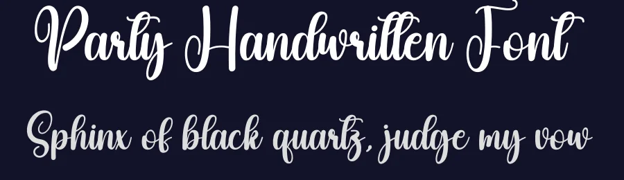 Party Handwritten Font by creativeletter — Script Handwritten Font — thumbnail 2