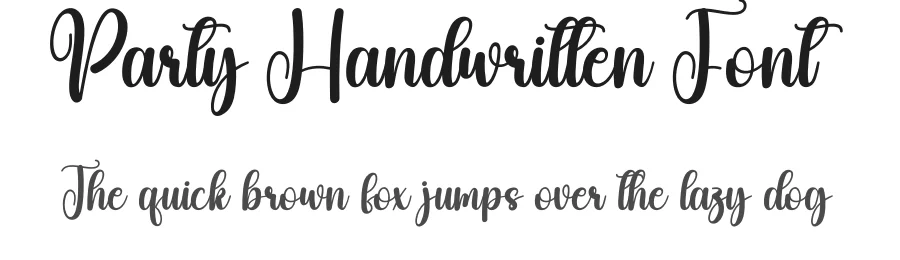 Party Handwritten Font by creativeletter — Script Handwritten Font