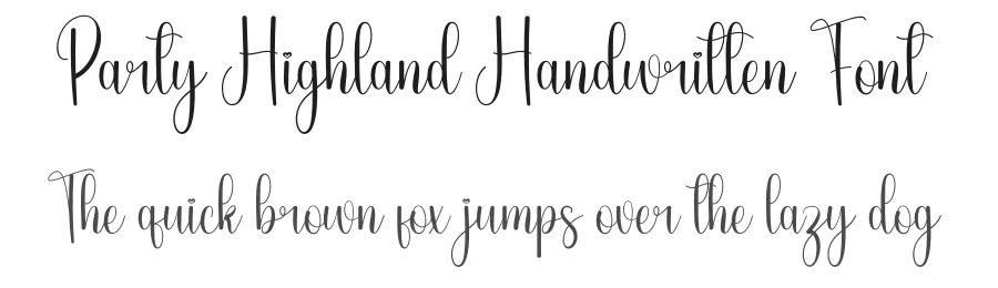 Party Highland Handwritten Font by andikastudio — Script Handwritten Font