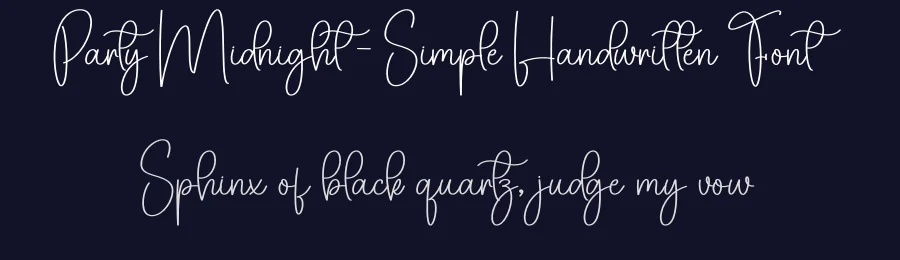 Party Midnight – Simple Handwritten Font by creativeletter — Script Handwritten Font — thumbnail 2