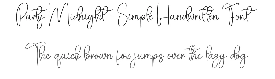 Party Midnight – Simple Handwritten Font by creativeletter — Script Handwritten Font
