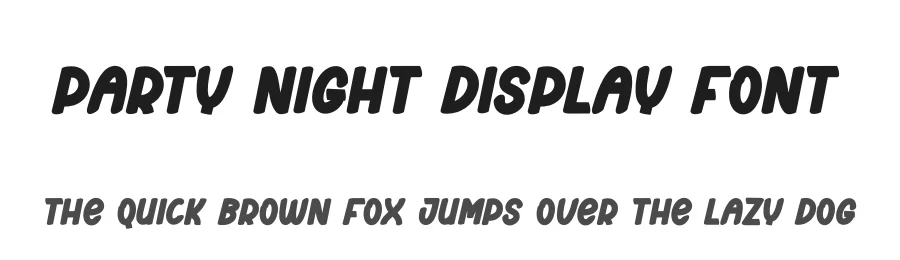 Party Night Display Font by creativeletter — Display Font