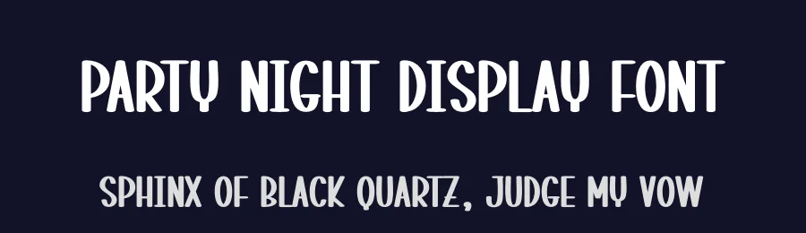 Party Night Display Font by creativeletter — Display Font — thumbnail 2