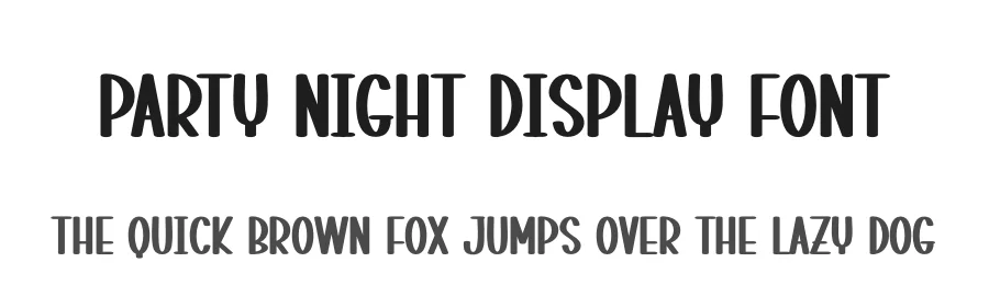 Party Night Display Font by creativeletter — Display Font
