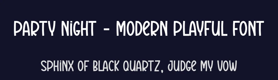 Party Night – Modern Playful Font by creativeletter — Display Font — thumbnail 2