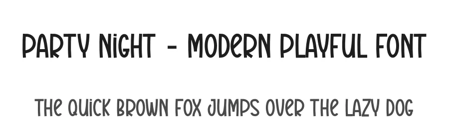 Party Night – Modern Playful Font by creativeletter — Display Font