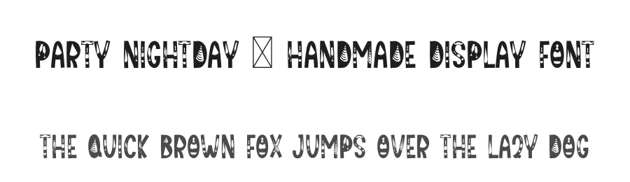 Party Nightday – Handmade Display Font by freshtypeink — Display Font