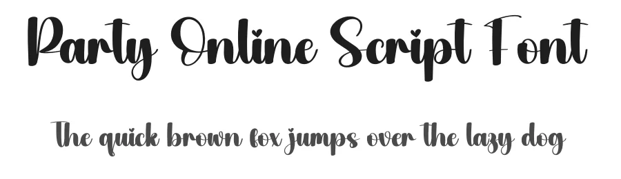 Party Online Script Font by creativeletter — Script Handwritten Font