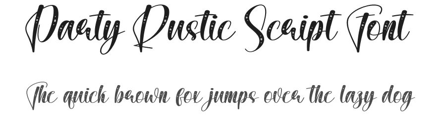 Party Rustic Script Font by creativeletter — Script Handwritten Font