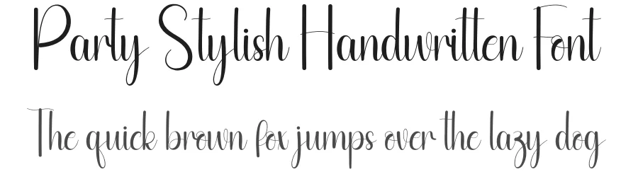Party Stylish Handwritten Font by andikastudio — Script Handwritten Font