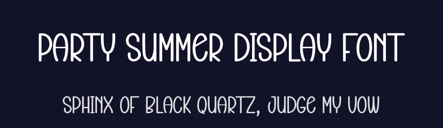 Party Summer Display Font by creativeletter — Display Font — thumbnail 2