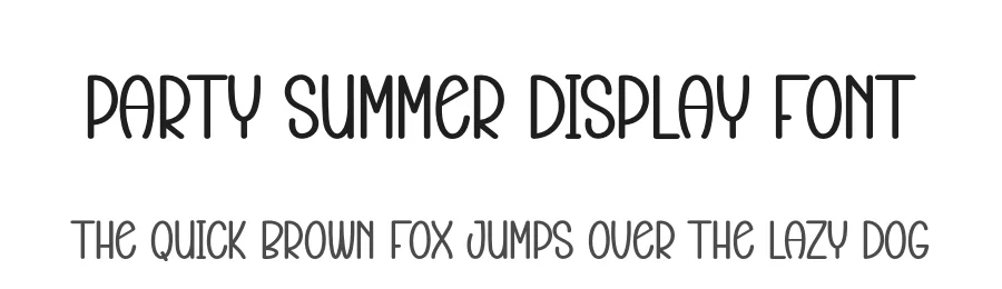 Party Summer Display Font by creativeletter — Display Font