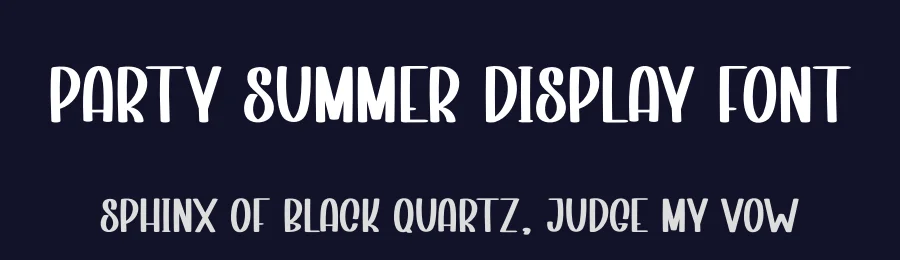 Party Summer Display Font by creativeletter — Display Font — thumbnail 2