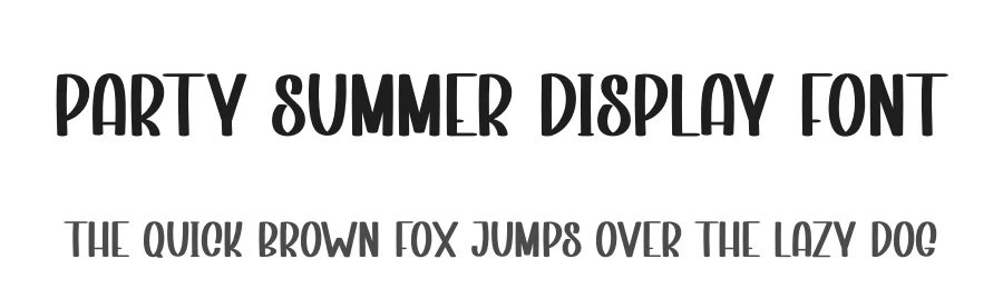 Party Summer Display Font by creativeletter — Display Font