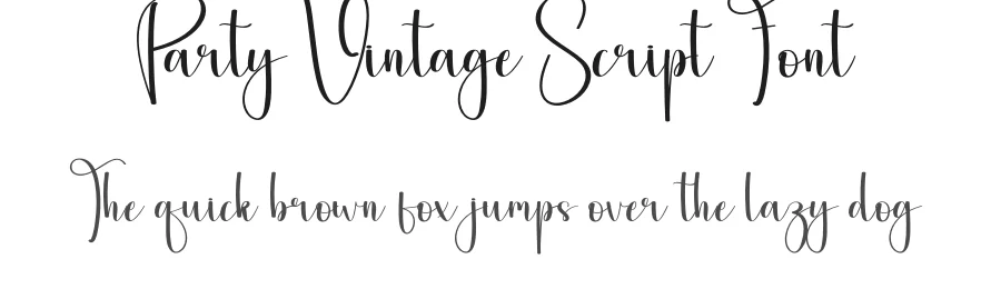 Party Vintage Script Font by andikastudio — Script Handwritten Font