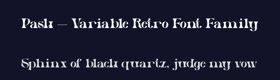 Pask – Variable Retro Font Family by valentinovergan — Display Font — thumbnail 2