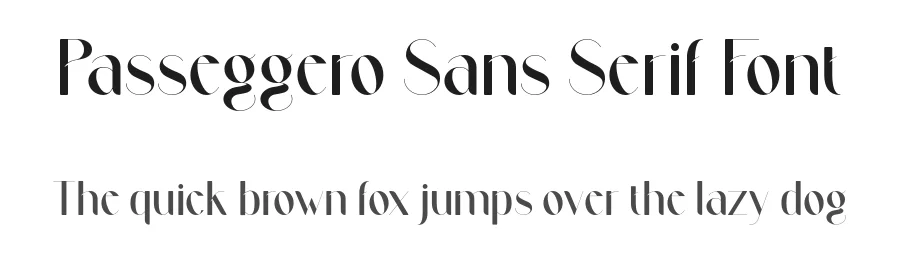 Passeggero Sans Serif Font by Sarah Horiuchi — Display Font