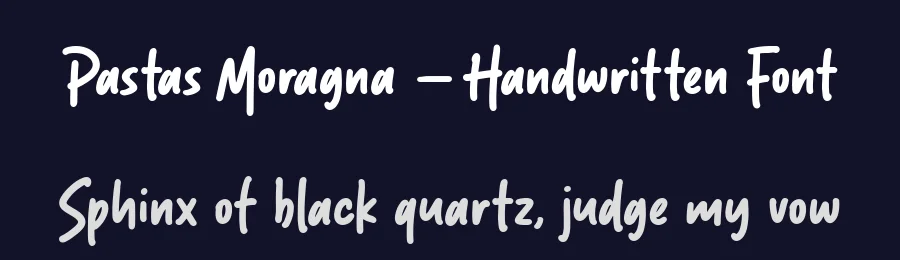 Pastas Moragna – Handwritten Font by Fikryal Studio — Display Font — thumbnail 2