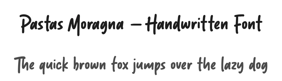 Pastas Moragna – Handwritten Font by Fikryal Studio — Display Font
