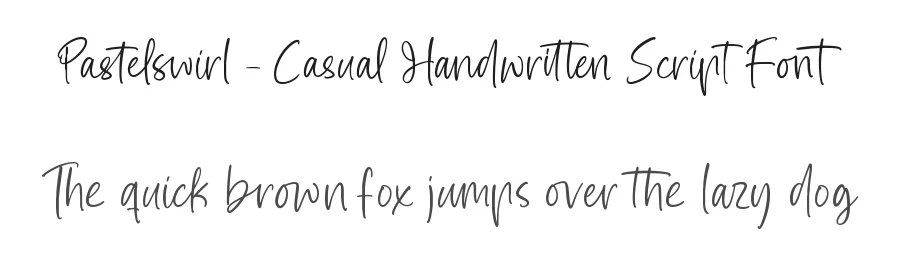 Pastelswirl – Casual Handwritten Script Font by stylishtype.co — Script Handwritten Font