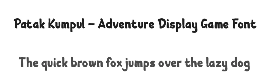 Patak Kumpul – Adventure Display Game Font by twinletter — Script Handwritten Font