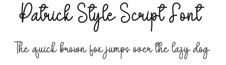 Patrick Style Script Font by andikastudio — Script Handwritten Font