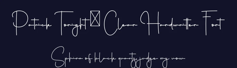 Patrick Tonight – Clean Handwritten Font by freshtypeink — Script Handwritten Font — thumbnail 2