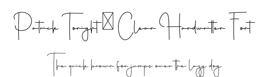 Patrick Tonight – Clean Handwritten Font by freshtypeink — Script Handwritten Font