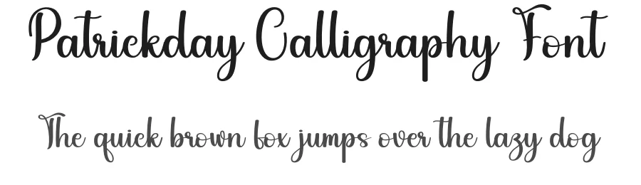 Patrickday Calligraphy Font by andikastudio — Script Handwritten Font