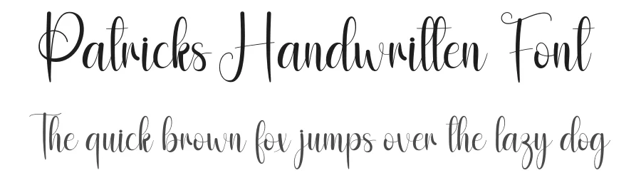 Patricks Handwritten Font by andikastudio — Script Handwritten Font