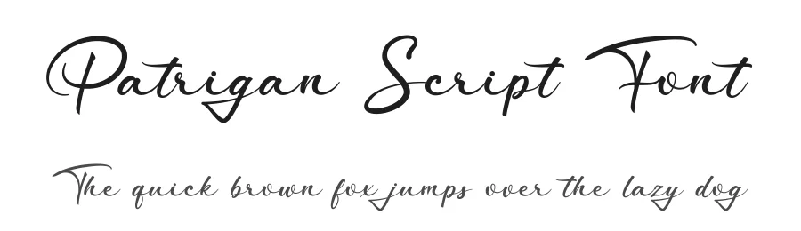 Patrigan Script Font by Basnistudio — Script Handwritten Font