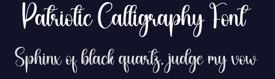 Patriotic Calligraphy Font by creativeletter — Script Handwritten Font — thumbnail 2