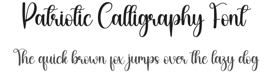 Patriotic Calligraphy Font by creativeletter — Script Handwritten Font