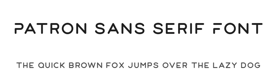 Patron Sans Serif Font by Shaped Fonts — Sans Serif Font