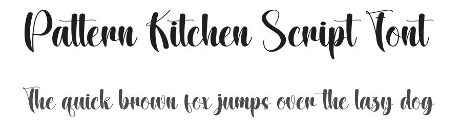 Pattern Kitchen Script Font by creativeletter — Script Handwritten Font