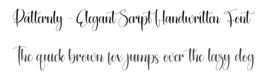 Patternly – Elegant Script Handwritten Font by creativeletter — Script Handwritten Font