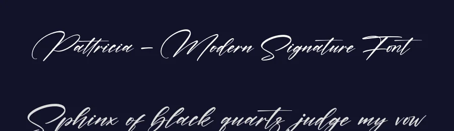 Pattricia – Modern Signature Font by letternity — Script Handwritten Font — thumbnail 2
