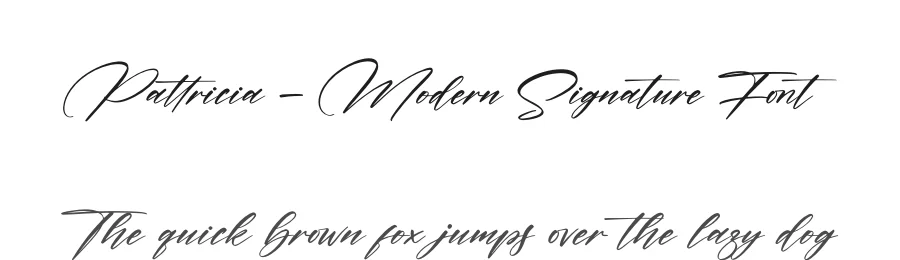 Pattricia – Modern Signature Font by letternity — Script Handwritten Font