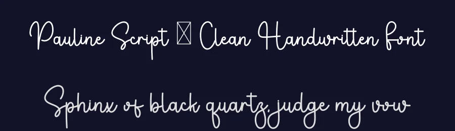 Pauline Script – Clean Handwritten Font by freshtypeink — Script Handwritten Font — thumbnail 2