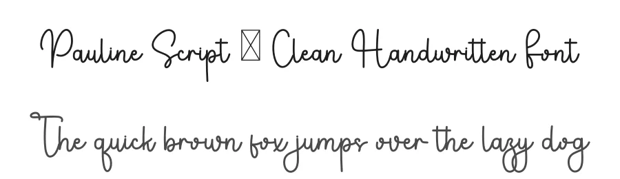 Pauline Script – Clean Handwritten Font by freshtypeink — Script Handwritten Font