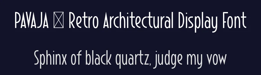 PAVAJA – Retro Architectural Display Font by Rautan — Display Font — thumbnail 2