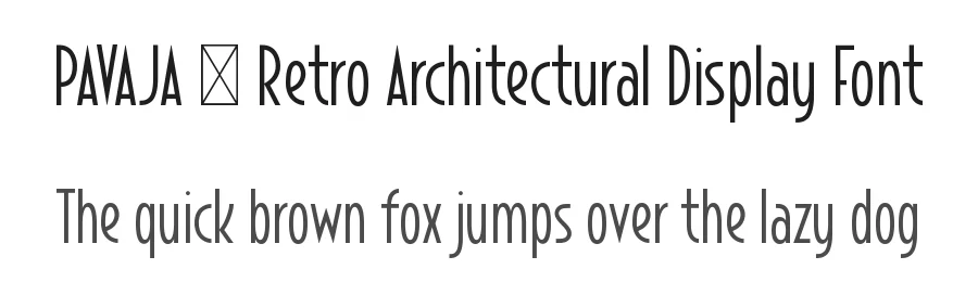 PAVAJA – Retro Architectural Display Font by Rautan — Display Font