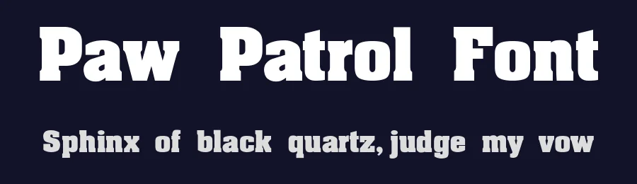 Paw Patrol Font by Alan Meeks & Colin Brignall — Display Font — thumbnail 2