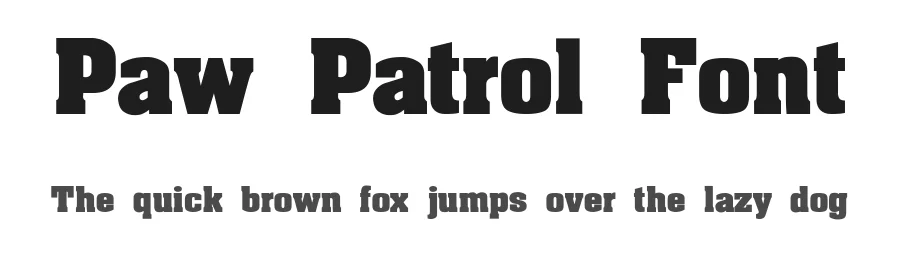 Paw Patrol Font by Alan Meeks & Colin Brignall — Display Font