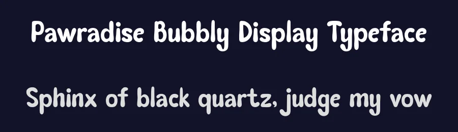 Pawradise Bubbly Display Typeface by Casloop Studio — Decorative Font — thumbnail 2