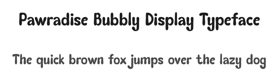 Pawradise Bubbly Display Typeface by Casloop Studio — Decorative Font