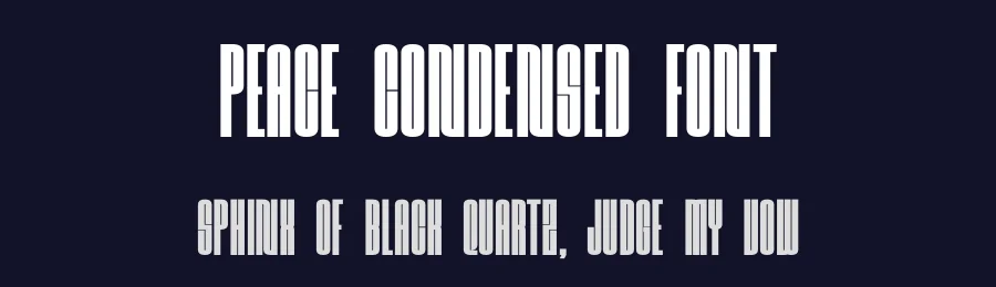 Peace Condensed Font by Craftedtype — Decorative Font — thumbnail 2